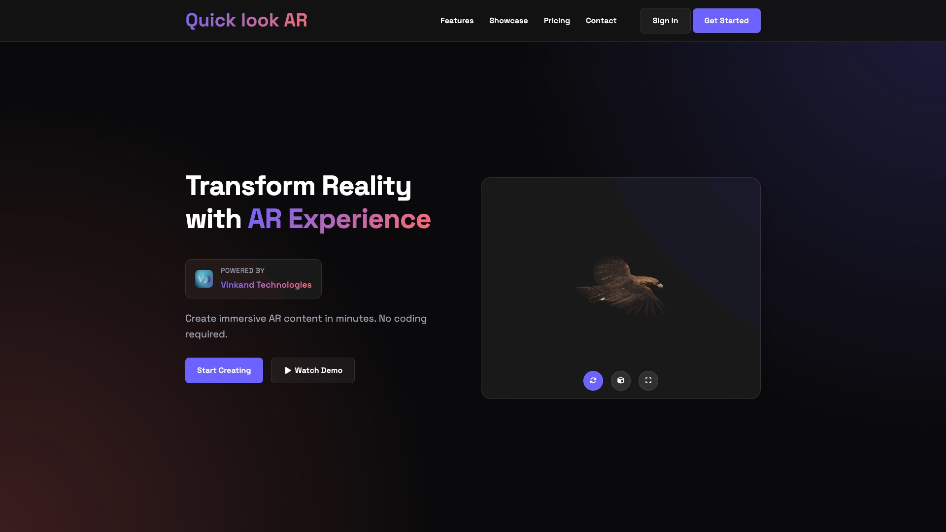 QuickLook AR homepage